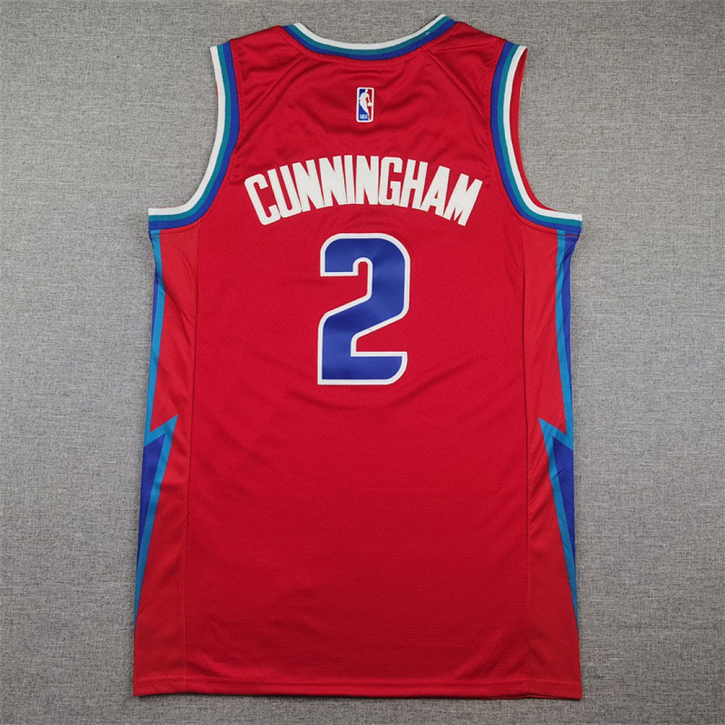Custom Red Detroit Pistons Jersey