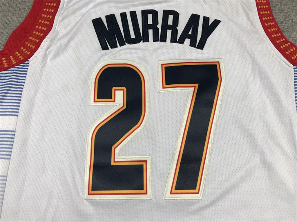 Custom White Denver Nuggets Jersey