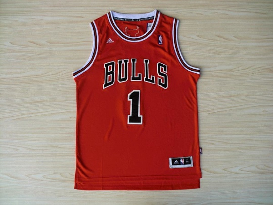 Custom Red Chicago Bulls Jersey