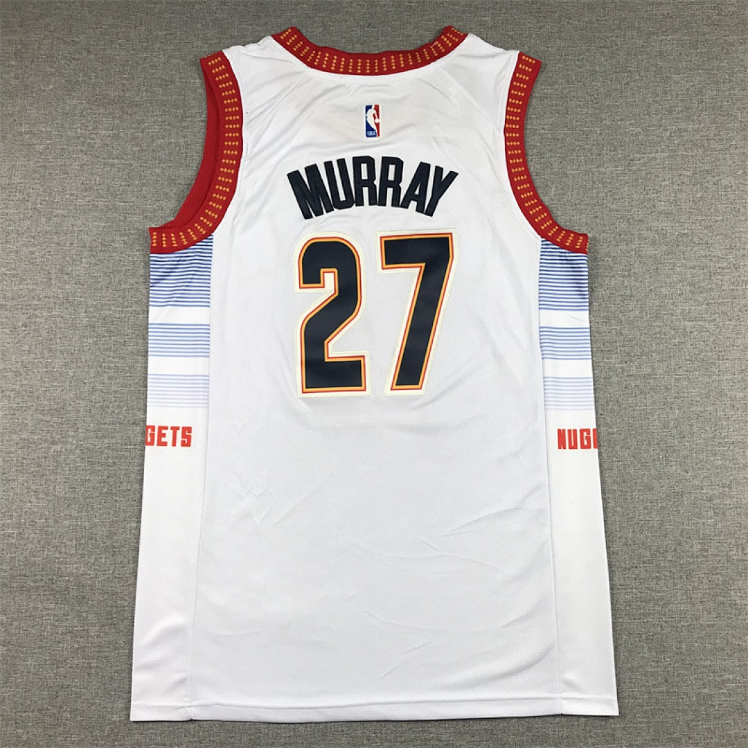 Custom White Denver Nuggets Jersey