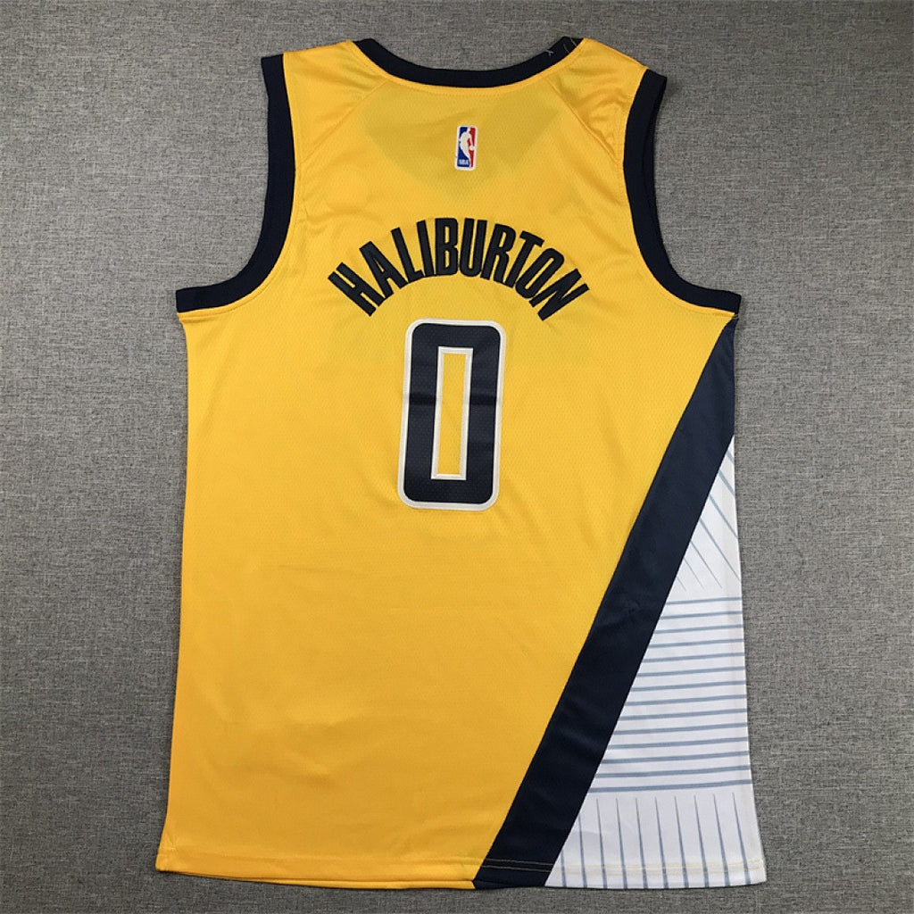 Custom Yellow Indiana Pacers Jersey