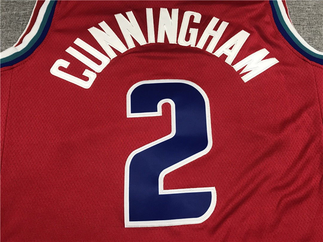Custom Red Detroit Pistons Jersey