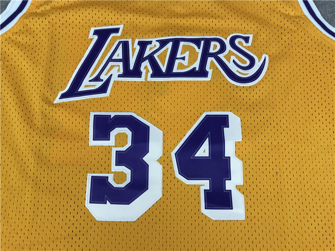 Custom Yellow Los Angeles Lakers Jersey