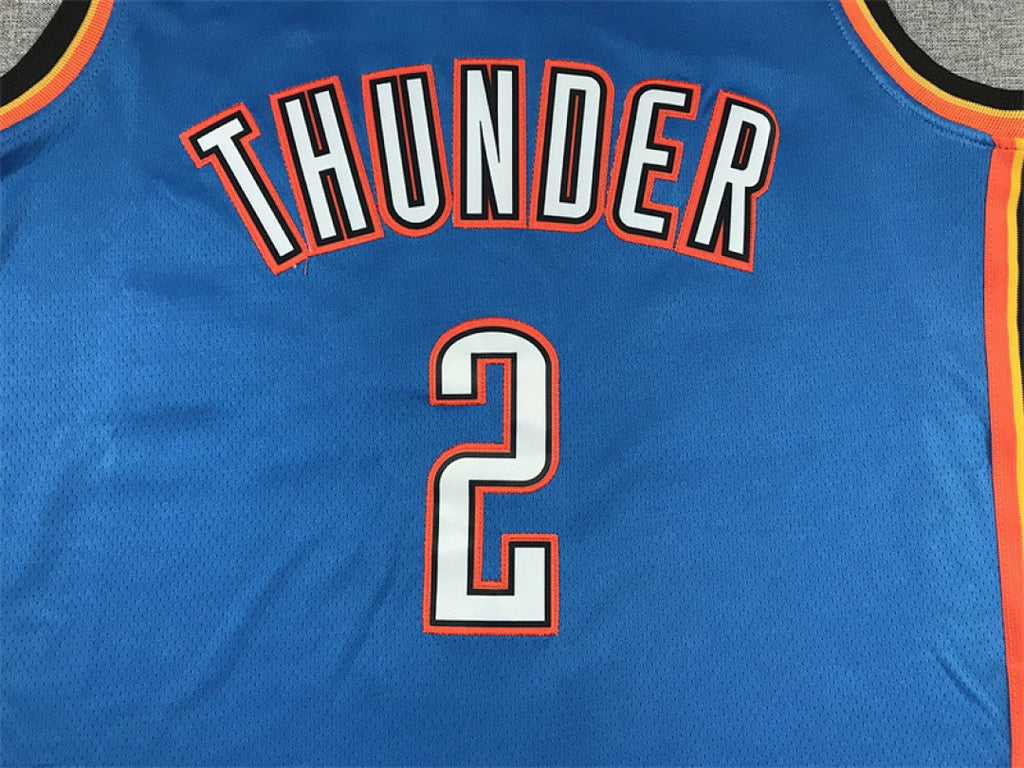Custom Blue Oklahoma City Thunder Jersey