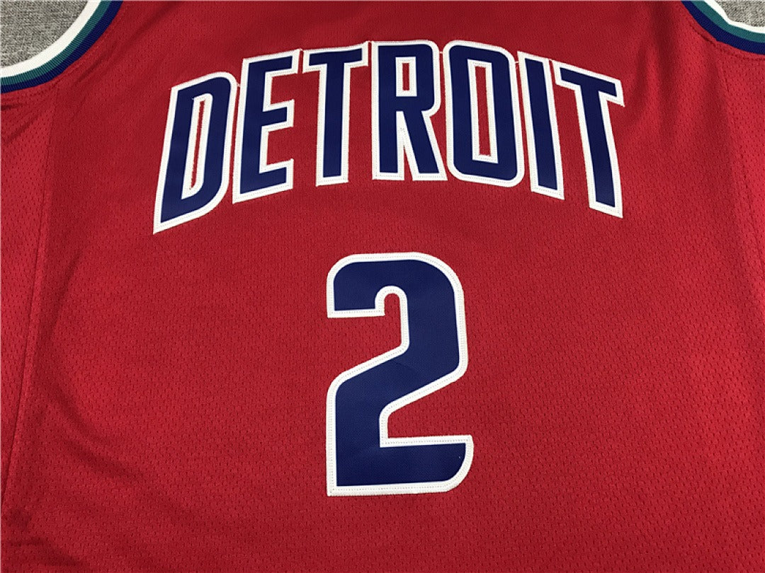 Custom Red Detroit Pistons Jersey