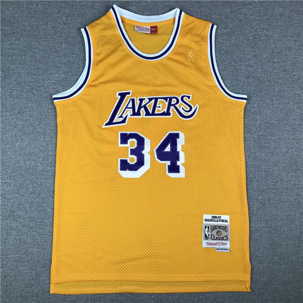 Custom Yellow Los Angeles Lakers Jersey