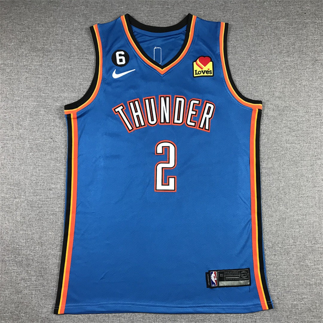 Custom Blue Oklahoma City Thunder Jersey
