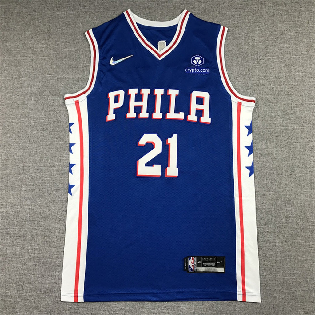 Custom Blue Philadelphia 76ers Jersey