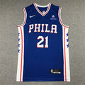 Custom Blue Philadelphia 76ers Jersey
