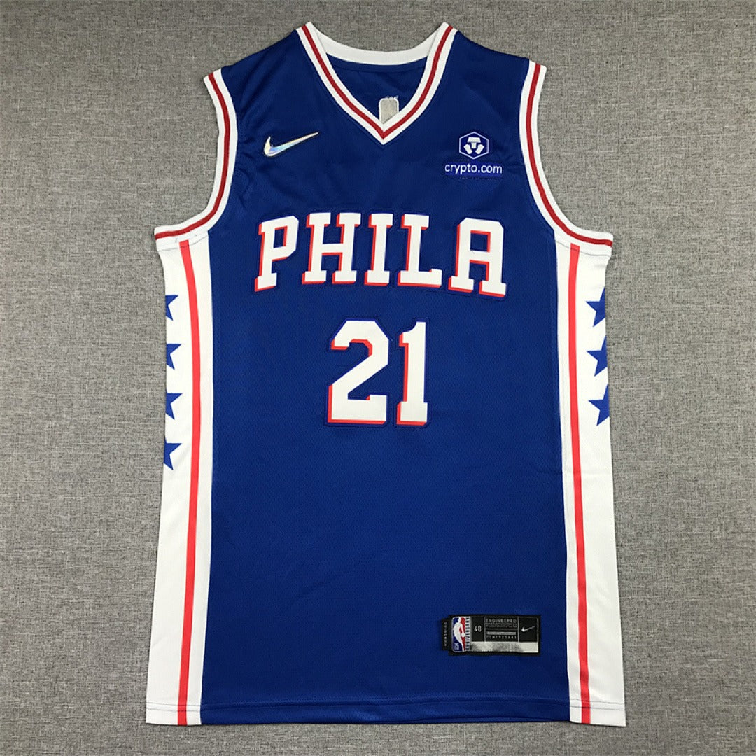 Custom Blue Philadelphia 76ers Jersey